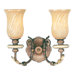 Bristol Manor  Vanity Light in Palacial bronze with Gilded Accents