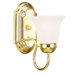 Home Basics  Wall Sconce in Polished Brass