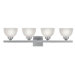 Somerset Four Light Bath Vanity in Brushed Nickel