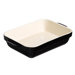 Black and Cream Stoneware 32cm Rectangular Dish