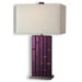 Avalon One Light Table Lamp in Purple Mirror and Black Nickel