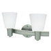 Hanna Two Light Bathroom Vanity in Brushed Nickel