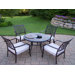 Roma 5 Piece Bistro Set with Cushions and Cooler