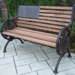 Proud American Wood and Cast Iron Park Bench