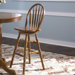 Nostalgia Casual Dining Arrow Back Barstool in Medium Oak