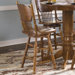 Nostalgia Casual Dining Press Back Barstool in Medium Oak