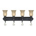 Jessica Four Light Vanity Light in Sierra Slate
