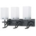 Cubica  Vanity Light in Textured Black