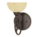 Tapas  Wall Sconce with Tuscan Suede Glass Shade in Old Bronze