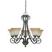 Montgomery 5 Light Arm Up Chandelier