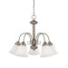 Ballerina 5 Light Chandelier with Frosted Glass