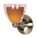 7.75" x 5"  Halogen Wall Sconce with Butterscotch Glass in Brushed Nickel