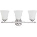 Teller Three Light Bath Vanity in Polished Chrome