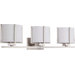 Portia Three Light Bath Vanity in Brushed Nickel