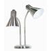 Two Light Twin Goose Neck Desk Lamp in Nickel
