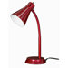 One Light Small Goose Neck Desk Lamp in Met Red