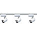 Three Light Low Voltage Round Back Track Light Kit in White