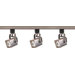Three Light Square Track Light Kit in Brushed Nickel