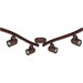 Four Light MR16 Swivel Track Light Kit In Russet Bronze