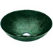 Emerald and Black Tempered Glass Vessel Sink