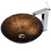 Earthy Vessel Sink and L-Shaped Faucet Set