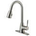 One Handle Single Hole Pull-Out Spray Kitchen Faucet with Deck Plate