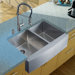 Stainless Steel Double Farmhouse Kitchen Sink and Faucet Set