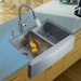 Stainless Steel Double Farmhouse Kitchen Sink and Faucet Set