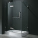 Frameless Pivot Door Shower Enclosure with Left Drain