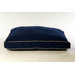 Classic Twill Rectangular Pet Bed in Blue with Khaki Cording