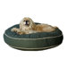 Twill Classic Round Pet Bed in Sage with Khaki Cording