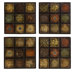 Barberry Handpainted Ceramic Wall Tiles (Set of Four)