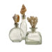 Shell Stopper Glass Bottles (Set of 3)