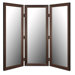 Room Divider Mirror in Traditional Mahogany Black
