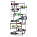 Mid Century 10 Bottle Wall Mounted Wine Rack