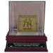 New York Yankees Game Used Dugout Bench Slice with Glass Display Case