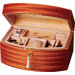 Curved Front Mahogany 6.25" High Jewelry Box