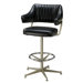 Retro 30" Metal Bucket Barstool with Arms