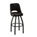 Cut-Out Back 30" Metal Swivel Bucket Barstool