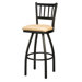 Steel Jailhouse Back Metal Swivel Barstool