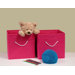 Folding Storage Bins in Hot Pink (Set of 2)