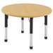 36" Round Laminate Preschool Table in Maple