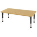 24x72 Rectangular Adjustable Activity Table in Maple
