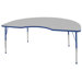 48 x 72 Kidney Shaped Adjustable Activity Table in Gray
