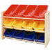 3 Tier Toy Storage Dowel Rack With 12 Primary Bins