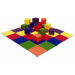 Patchwork Mat & Toddler Blocks Set in Primary Colors