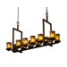 Dakota Veneto Luce 12-Up and 5-Down Light Short Bridge Chandelier