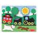 Chunky Scene Caboose Puzzle in Red