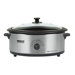 6 Qt. Slow Cooker / Roaster Oven with Non-Stick Cookwell in Stainless Steel