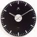 Black & Mirrored Glass Wall Clock
